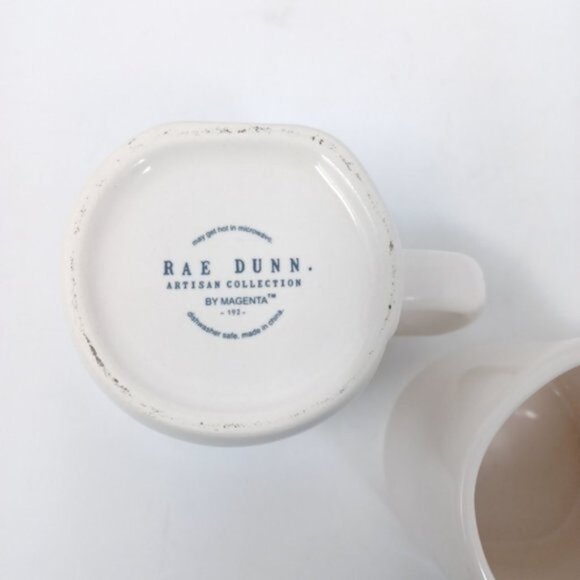 Rae Dunn by Magenta MBA Ceramic Coffee Mug | Set of 2 | NWOT | 16 oz | Rustic - Picture 3 of 7